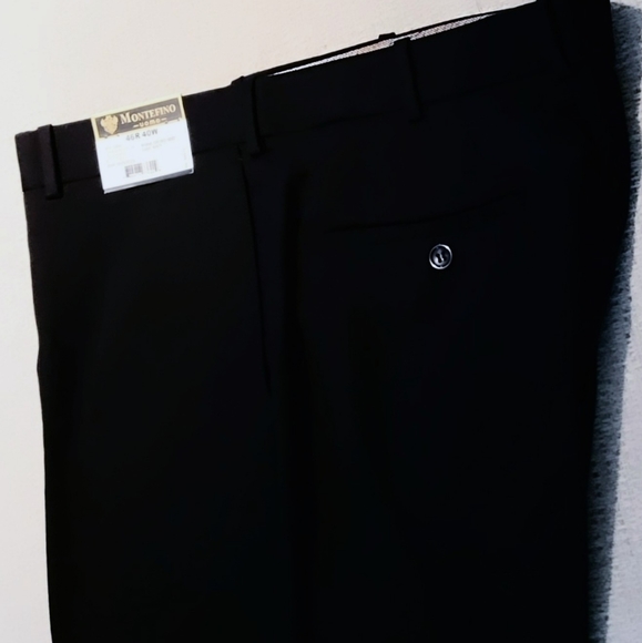 Men's Navy Dress Pants 40 Quality 100% Wool by Montefino - Picture 10 of 10